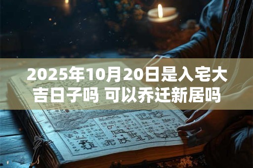 2025年10月20日是入宅大吉日子吗 可以乔迁新居吗