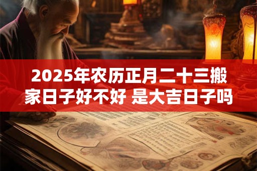 2025年农历正月二十三搬家日子好不好 是大吉日子吗
