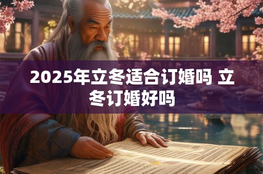 2025年立冬适合订婚吗 立冬订婚好吗