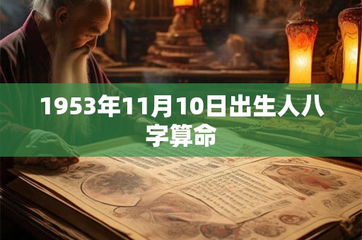 详细阅读:1953年11月10日出生人八字算命 1953年11月10日出生人八字算命