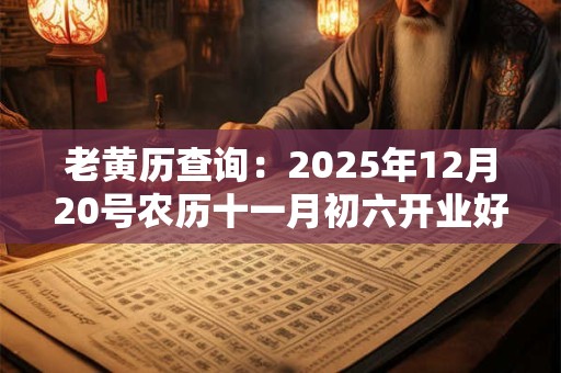 老黄历查询：2025年12月20号农历十一月初六开业好吗