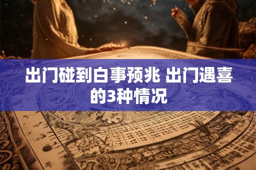 出门碰到白事预兆 出门遇喜的3种情况