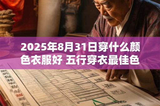 2025年8月31日穿什么颜色衣服好 五行穿衣最佳色