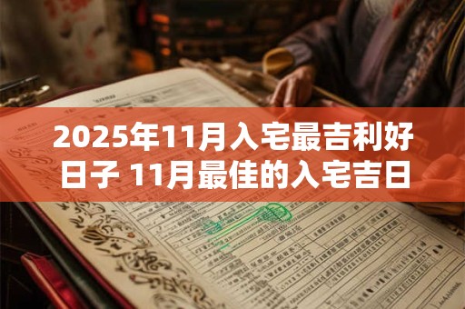 2025年11月入宅最吉利好日子 11月最佳的入宅吉日一览表