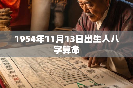 1954年11月13日出生人八字算命