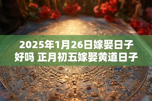 2025年1月26日嫁娶日子好吗 正月初五嫁娶黄道日子分析