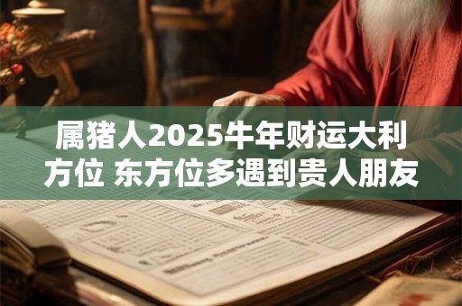属猪人2025牛年财运大利方位 东方位多遇到贵人朋友