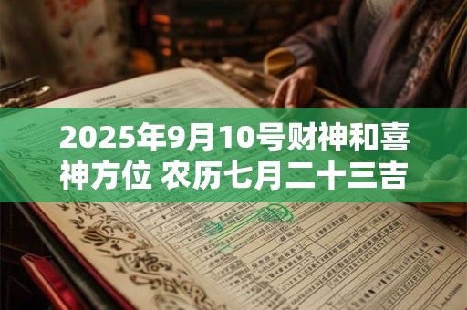 2025年9月10号财神和喜神方位 农历七月二十三吉时查询