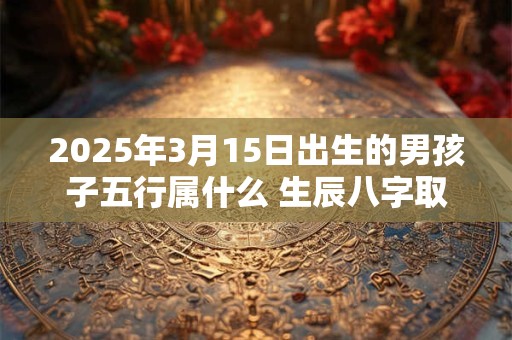 2025年3月15日出生的男孩子五行属什么 生辰八字取名