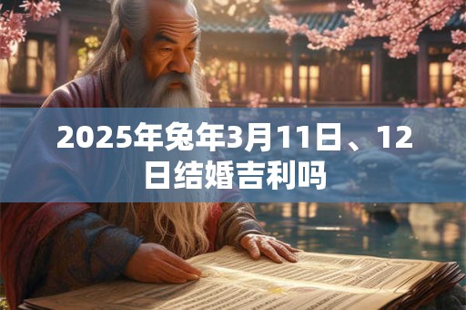 2025年兔年3月11日、12日结婚吉利吗