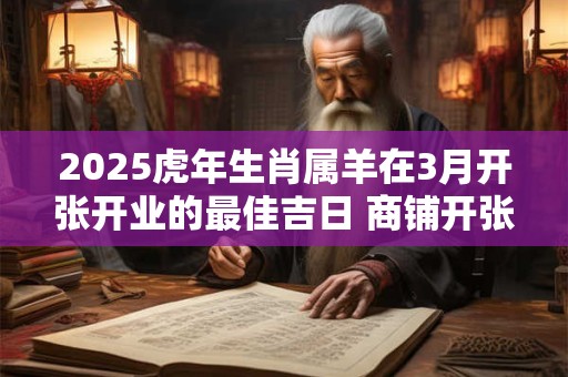 2025虎年生肖属羊在3月开张开业的最佳吉日 商铺开张吉日