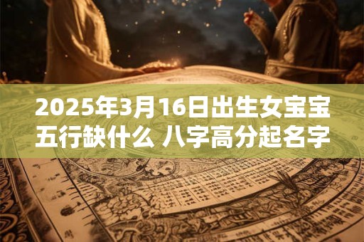 2025年3月16日出生女宝宝五行缺什么 八字高分起名字