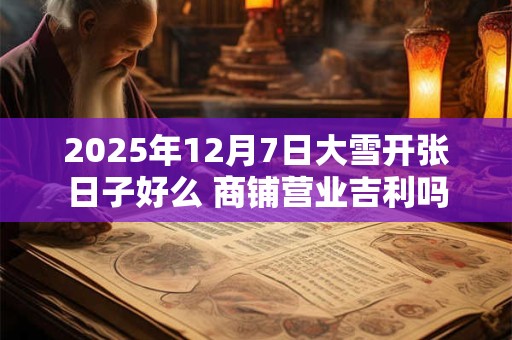 2025年12月7日大雪开张日子好么 商铺营业吉利吗