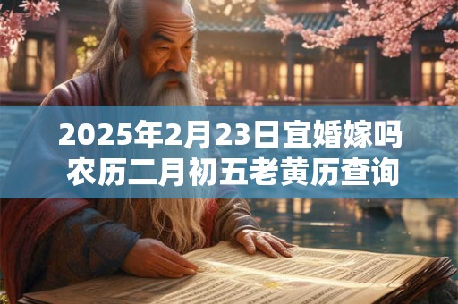 2025年2月23日宜婚嫁吗 农历二月初五老黄历查询