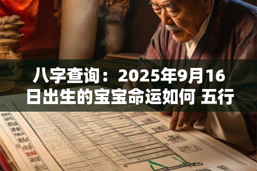 八字查询：2025年9月16日出生的宝宝命运如何 五行缺什么