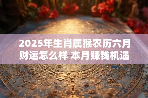 2025年生肖属猴农历六月财运怎么样 本月赚钱机遇不怎么样