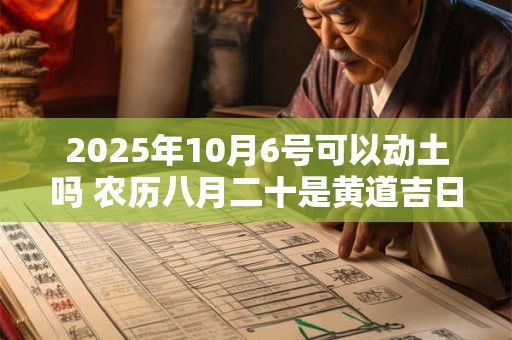 2025年10月6号可以动土吗 农历八月二十是黄道吉日吗