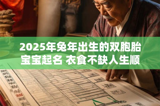 2025年兔年出生的双胞胎宝宝起名 衣食不缺人生顺利