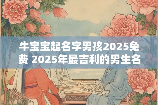 牛宝宝起名字男孩2025免费 2025年最吉利的男生名字分享