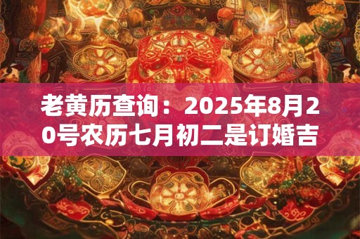 老黄历查询:2026年8月20号农历七月初二是订婚吉日吗 老黄历查询:2026年8月20号农历七月初二是订婚吉日吗