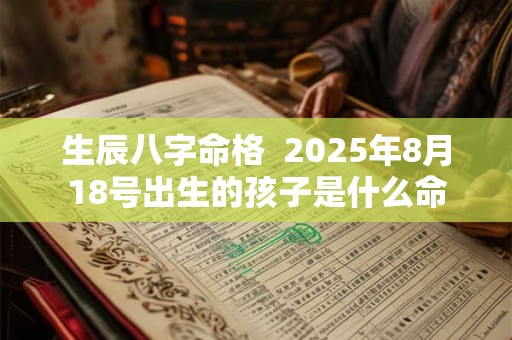 生辰八字命格  2025年8月18号出生的孩子是什么命