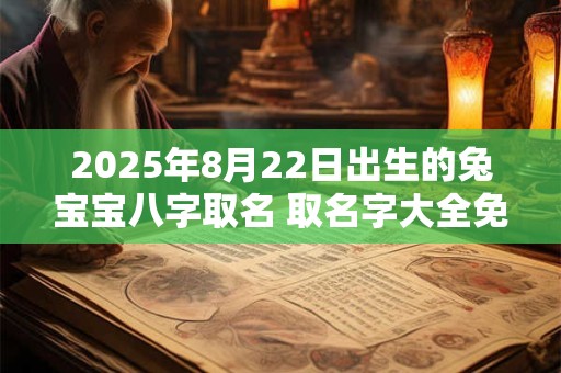 2025年8月22日出生的兔宝宝八字取名 取名字大全免费查询