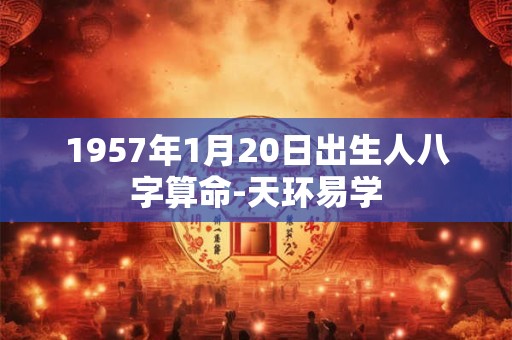1957年1月20日出生人八字算命-天环易学