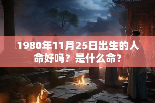 1980年11月25日出生的人命好吗？是什么命？