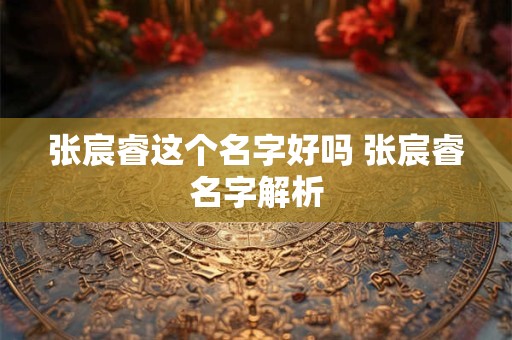 张宸睿这个名字好吗 张宸睿名字解析