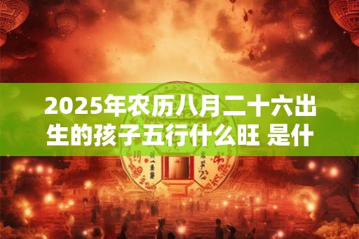2025年农历八月二十六出生的孩子五行什么旺 是什么命