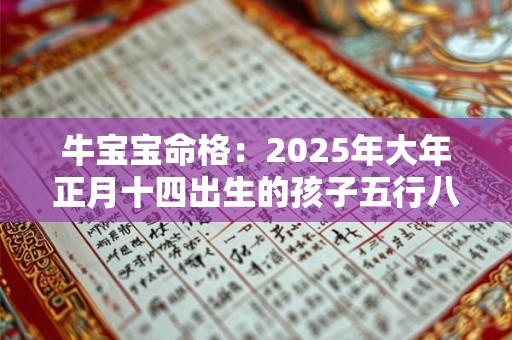 牛宝宝命格：2025年大年正月十四出生的孩子五行八字查询