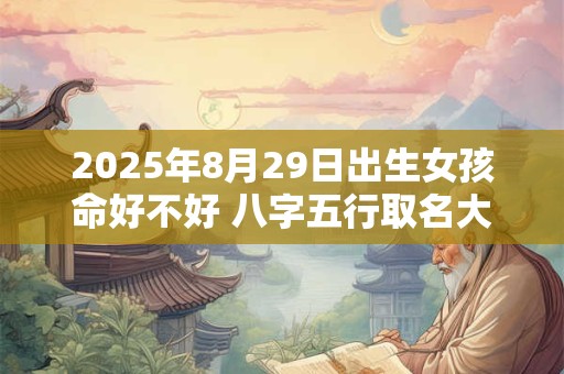 2025年8月29日出生女孩命好不好 八字五行取名大全