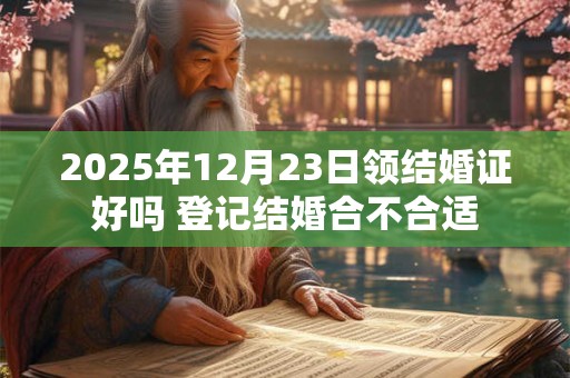 2025年12月23日领结婚证好吗 登记结婚合不合适