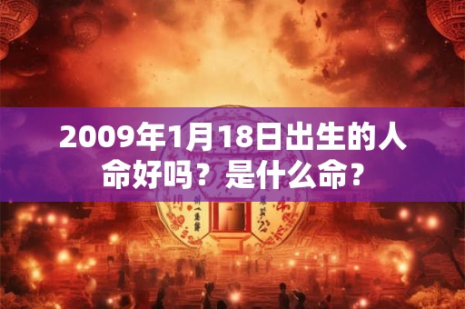 2009年1月18日出生的人命好吗？是什么命？