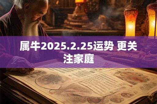 属牛2025.2.25运势 更关注家庭