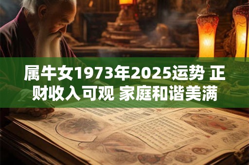 属牛女1973年2025运势 正财收入可观 家庭和谐美满