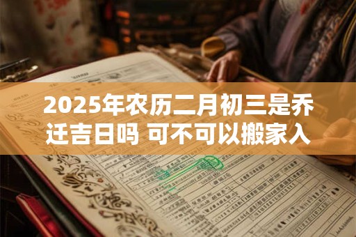 2025年农历二月初三是乔迁吉日吗 可不可以搬家入宅