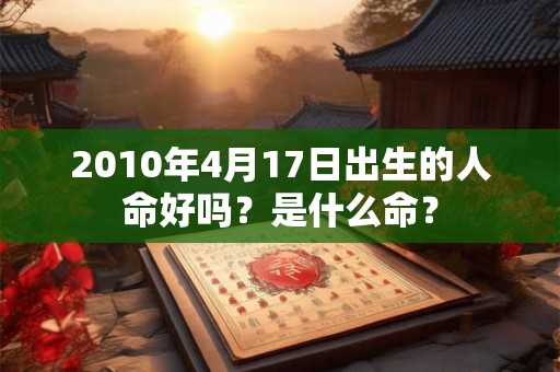 2010年4月17日出生的人命好吗？是什么命？