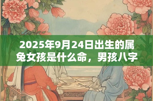 2025年9月24日出生的属兔女孩是什么命，男孩八字命运分析