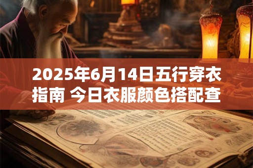 2025年6月14日五行穿衣指南 今日衣服颜色搭配查询