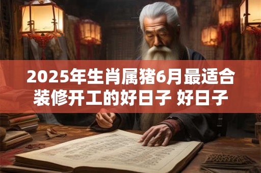 2025年生肖属猪6月最适合装修开工的好日子 好日子分析