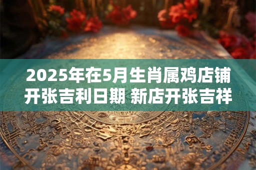 2025年在5月生肖属鸡店铺开张吉利日期 新店开张吉祥日子