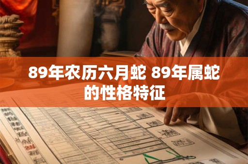 89年农历六月蛇 89年属蛇的性格特征