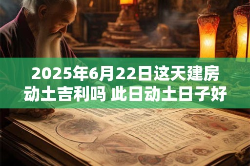 2025年6月22日这天建房动土吉利吗 此日动土日子好吗