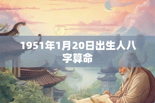 1951年1月20日出生人八字算命