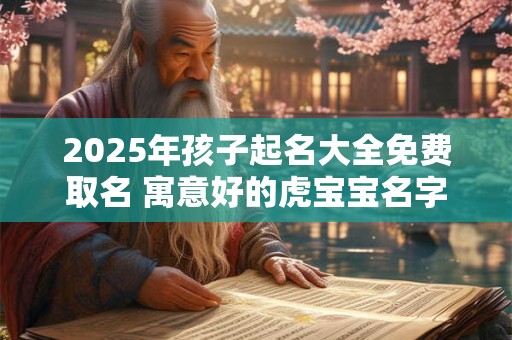 2025年孩子起名大全免费取名 寓意好的虎宝宝名字鉴赏