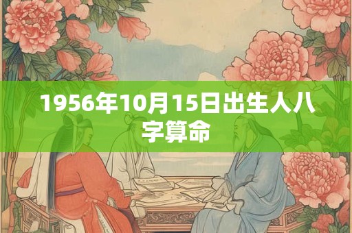 1956年10月15日出生人八字算命