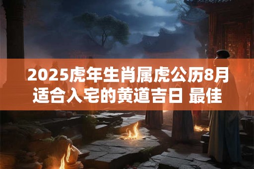 2025虎年生肖属虎公历8月适合入宅的黄道吉日 最佳入宅日子