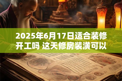 2025年6月17日适合装修开工吗 这天修房装潢可以吗