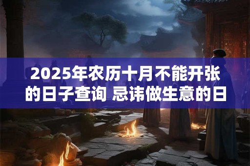 2025年农历十月不能开张的日子查询 忌讳做生意的日子